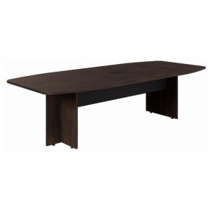Mesa de Reunião Diretoria ABAULADA - 2,40x1,20m MARSALA/PRETO - 21015