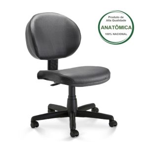 Cadeira Escritório Executiva PLUS LISA S/ BRAÇOS - COR PRETO 32976