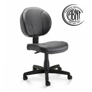 Cadeira Executiva PLUS COSTURADA s/ Braços - CORINO - COR PRETO 32979