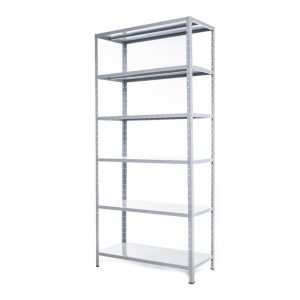 Estante de Aço com 06 Bandejas 30 cm (22/18) - 1,98x0,92x0,30m - Cinza - SA - 16015