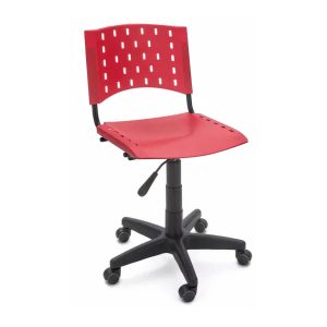 Cadeira de Escritório Giratória PLÁSTICA - PMD - COR VERMELHO - 31303