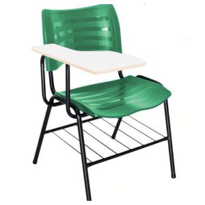 Cadeira Universitária Plástica Prancheta MDF - COR VERDE - PMD - 34012