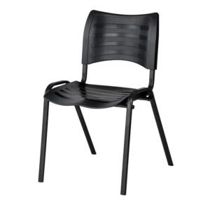 Cadeira Fixa 04 Pés Plástica (Polipropileno) - Cor Preto - PMD - 31230