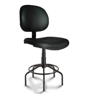 Cadeira Caixa EXECUTIVA LISA sem Braços - (Aranha PMD) - Cor Preta - 35031