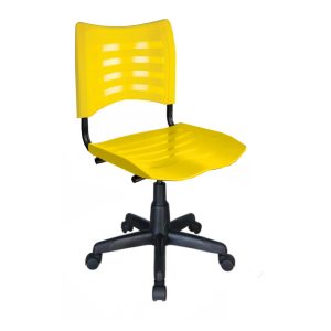 Cadeira de Escritório Giratória PLÁSTICA - PMD - COR AMARELO - 31314