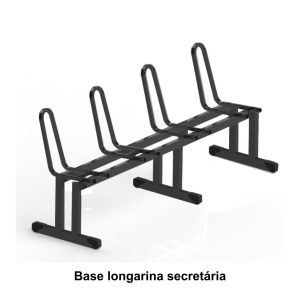 Estrutura da Longarina de 04 Lugares SECRETÁRIA - COR PRETO - PMD - 38042