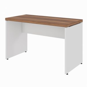 Mesa de Escritório 1,20x0,60m S/ Gaveta - NOGAL SEVILHA/BRANCO - 34305