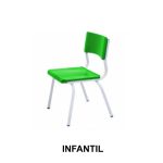 Cadeira ESCOLAR Infantil - 03 a 06 Anos  - Cor Verde - REALPLAST - 41097