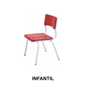 Cadeira ESCOLAR Infantil - 03 a 06 anos - Cor VERMELHO - REALPLAST - 41102