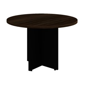 Mesa de Reunião Redonda -1,10x1,10x0,73m - MARSALA / PRETO - 51011