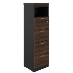 Arquivo 04 Gavetas Pasta Suspensa - 1,60x0,46x0,45m MARSALA / PRETO - 51013
