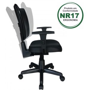 Cadeira B-ONE Back System com Braços Reguláveis - Cor Preta 31010