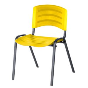 Cadeira Fixa Plástica 04 pés Cor Amarelo (Polipropileno) 31209