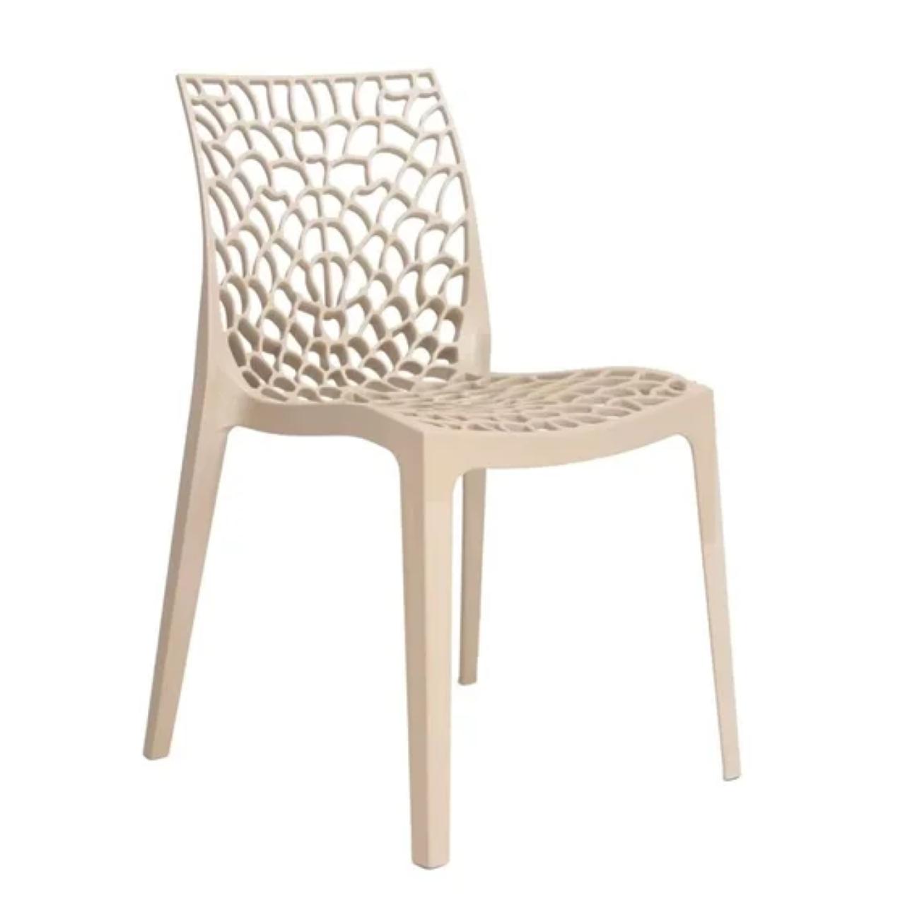 Cadeira Interlocutor GRUVYER para Escritório ou Jantar - Polipropileno - Cor FENDI - 48007