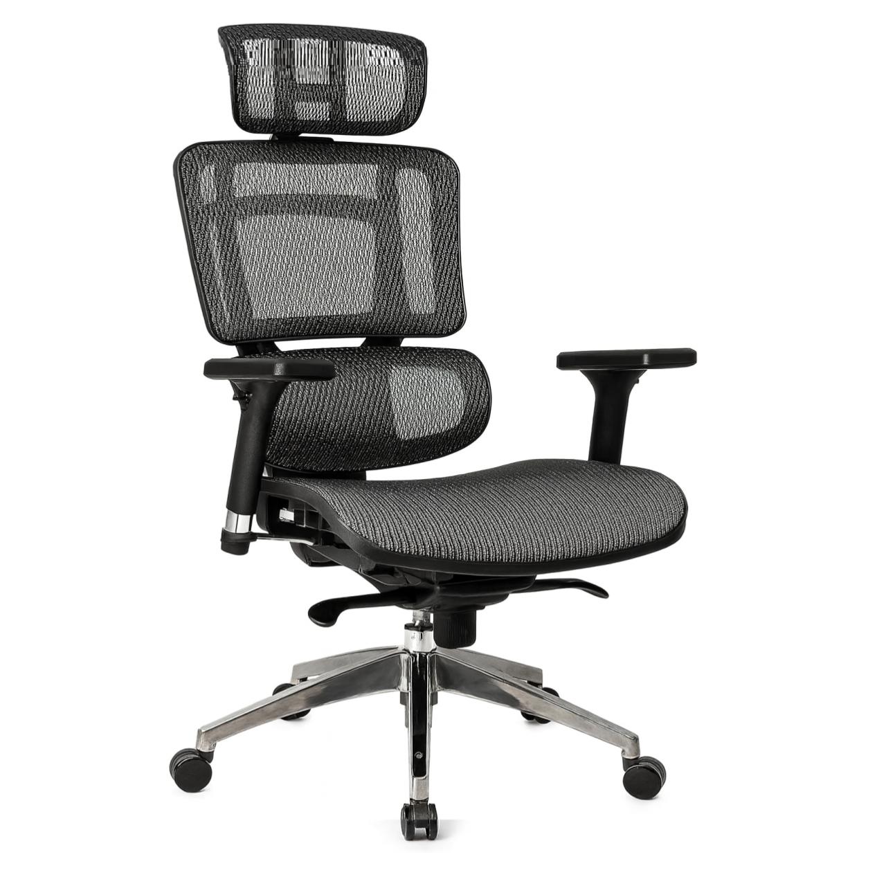 Cadeira de Escritório Presidente TELA DOM - Cor Preta - 32869